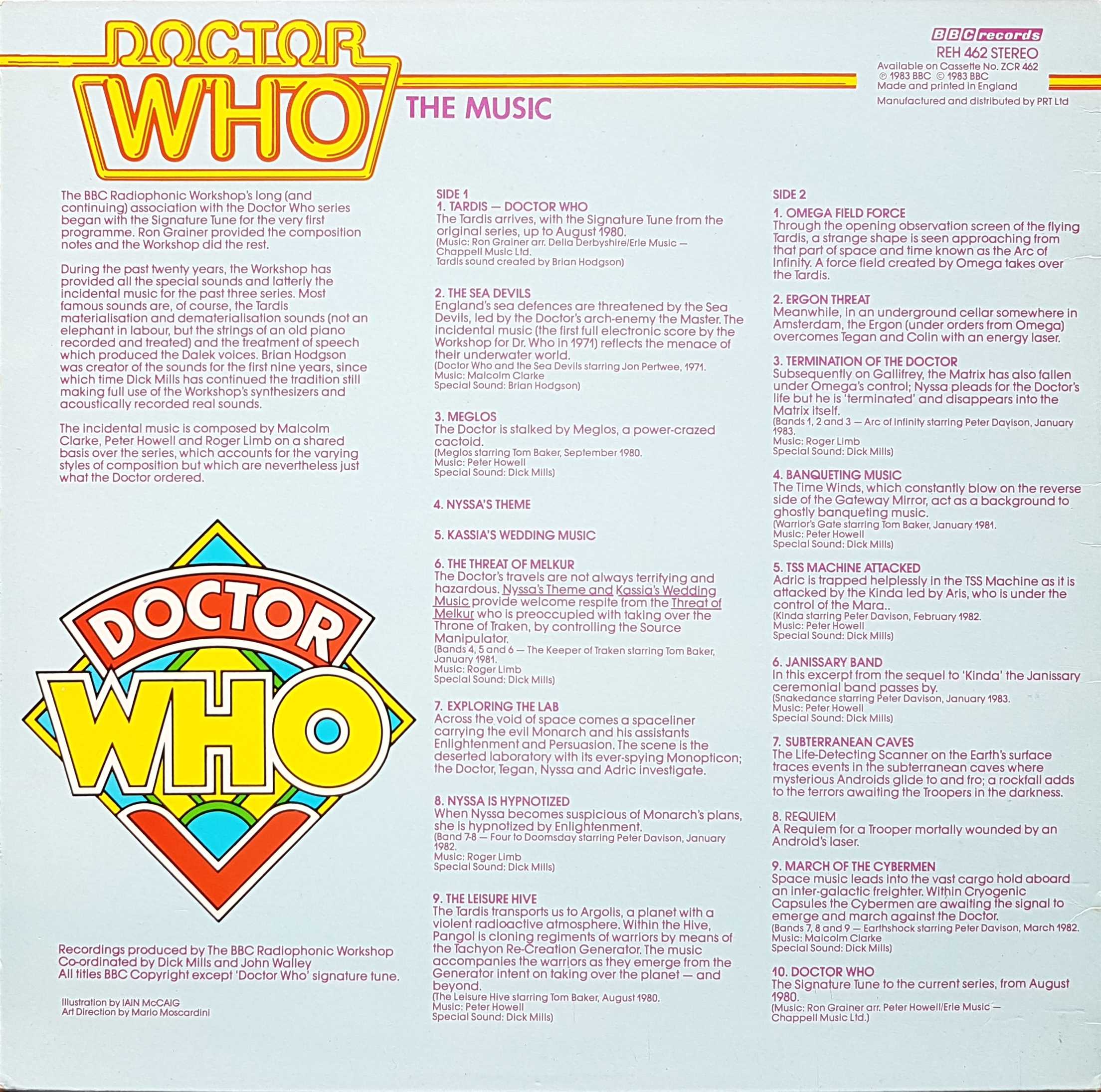 Picture of REH 462 Doctor Who - The music by artist Various from the BBC records and Tapes library